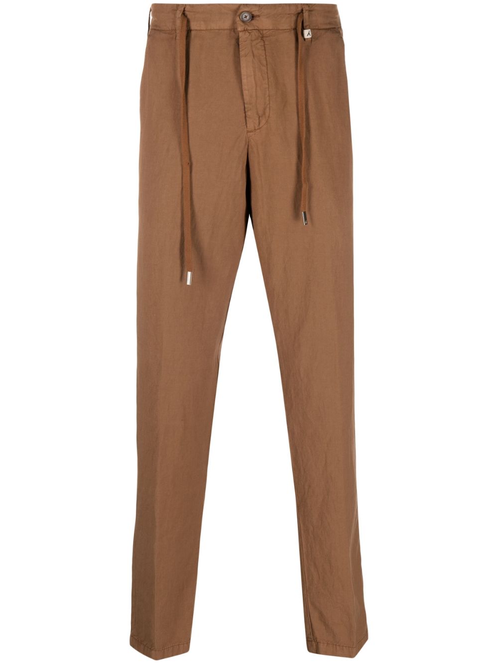 Myths drawstring-waist lyocell-linen chino trousers - Brown von Myths