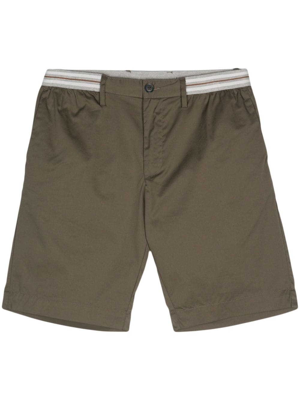 Myths striped-edge cotton chino shorts - Green von Myths