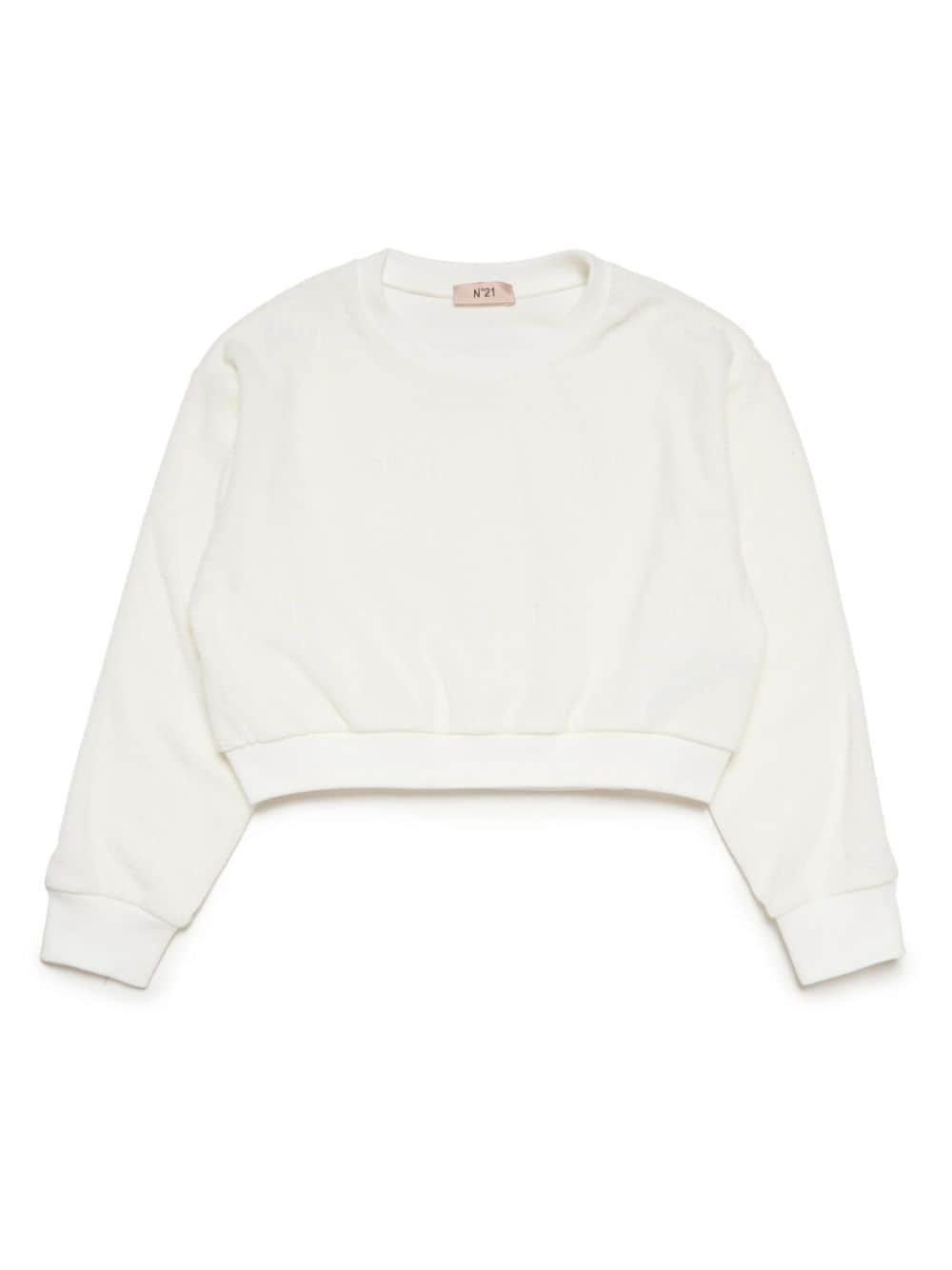 Nº21 Kids cotton-blend sweatshirt - White von Nº21 Kids