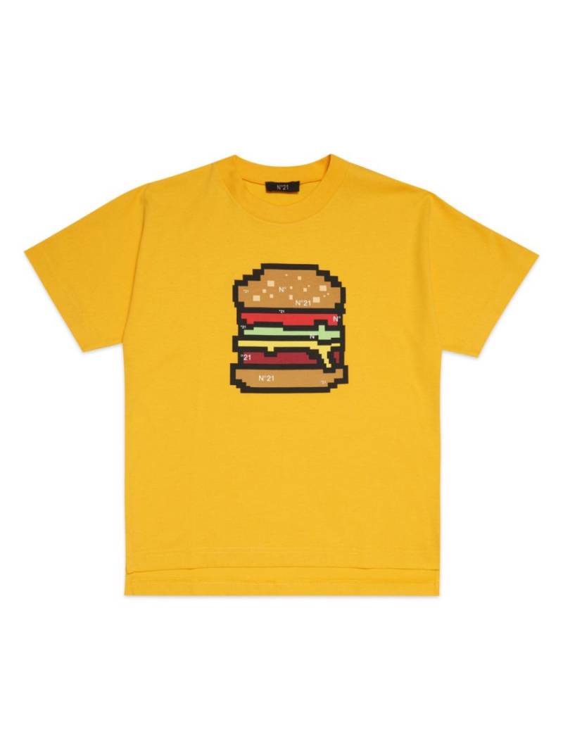 Nº21 Kids graphic-print cotton T-shirt - Yellow von Nº21 Kids