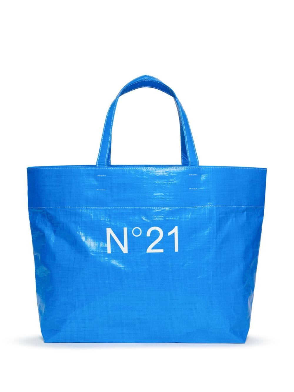 Nº21 Kids logo-print canvas shoulder bag - Blue von Nº21 Kids