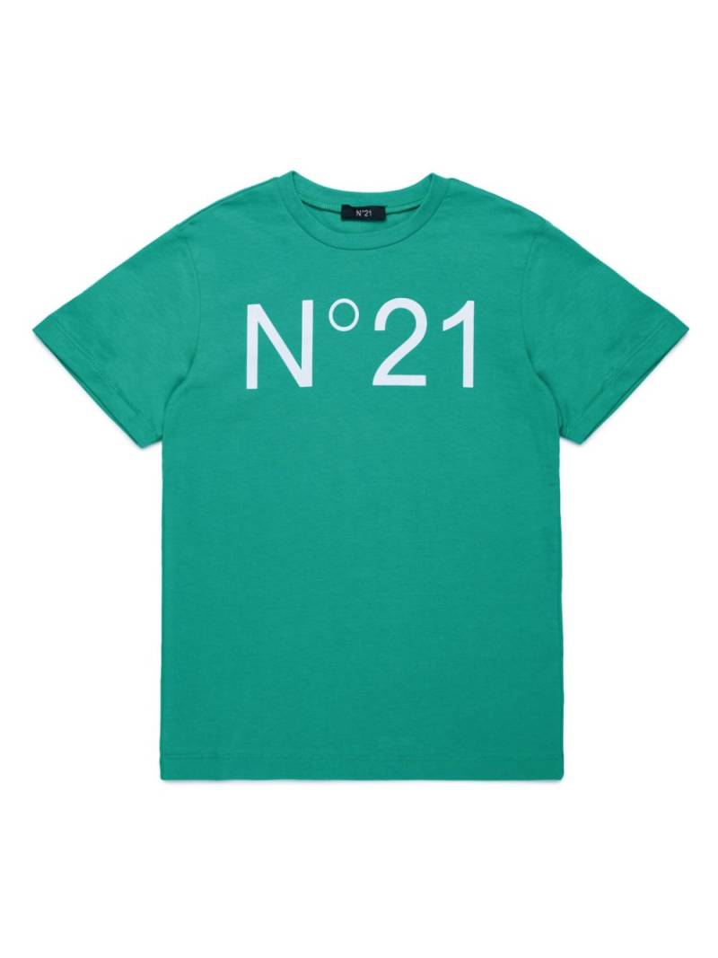 Nº21 Kids logo-print cotton T-shirt - Green von Nº21 Kids