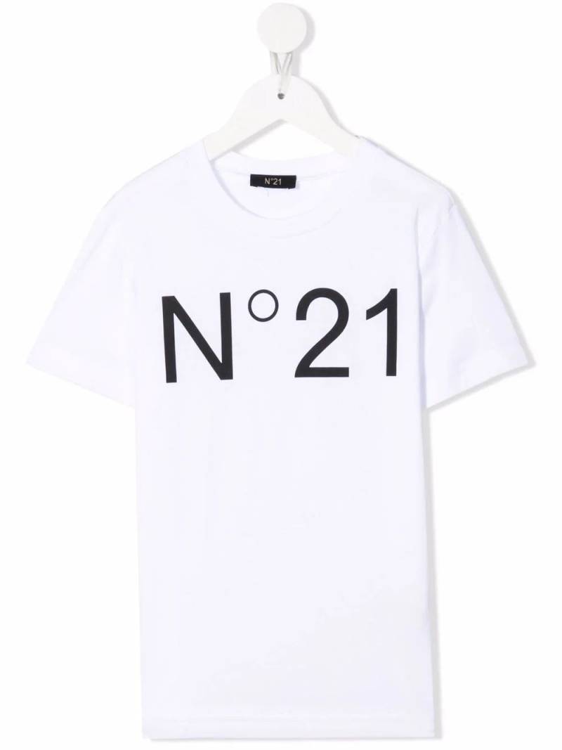 Nº21 Kids logo-print cotton T-shirt - White von Nº21 Kids