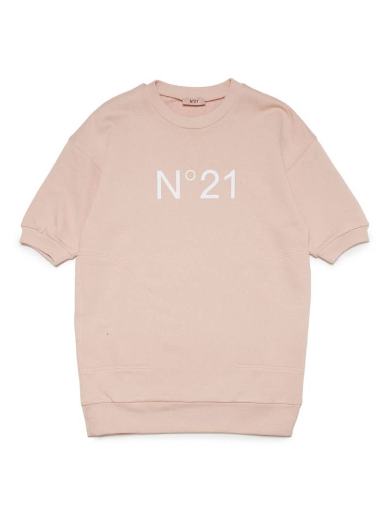 Nº21 Kids logo-print cotton dress - Pink von Nº21 Kids