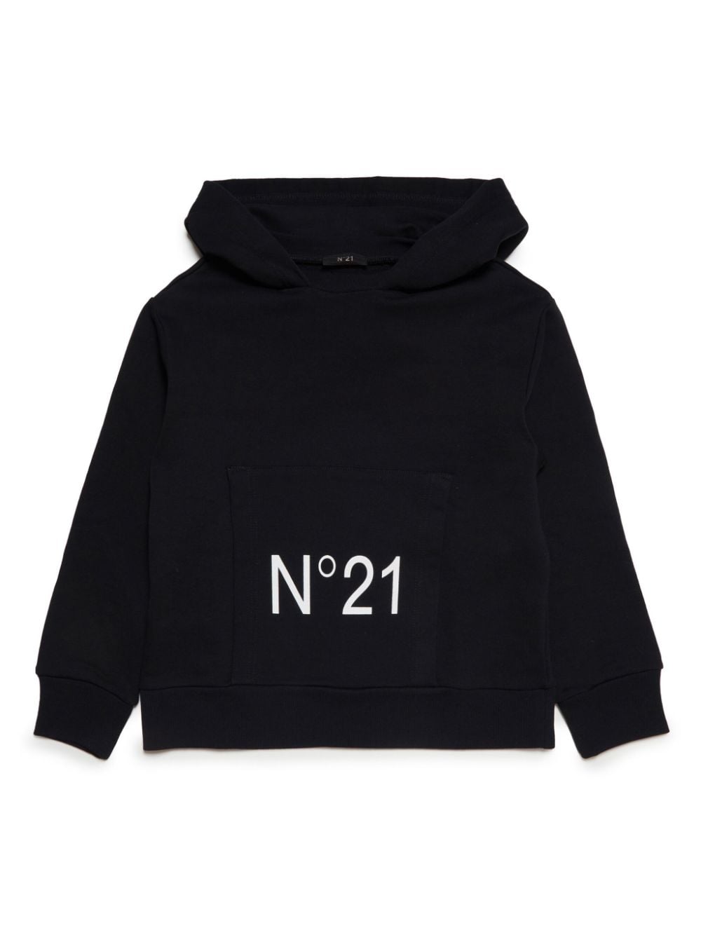 Nº21 Kids logo-print cotton hoodie - Black von Nº21 Kids