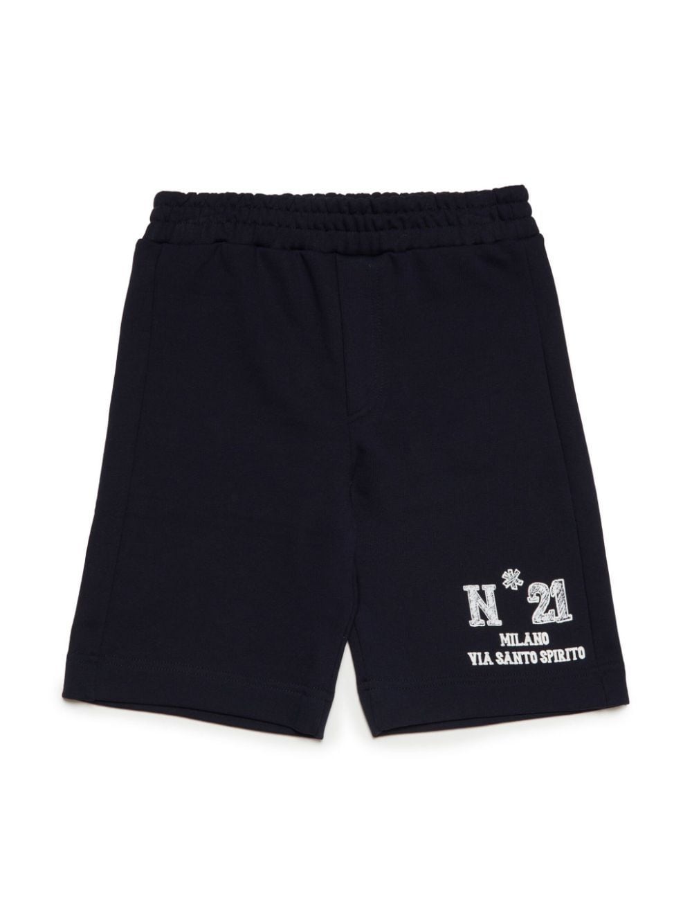 Nº21 Kids logo-print cotton shorts - Black von Nº21 Kids