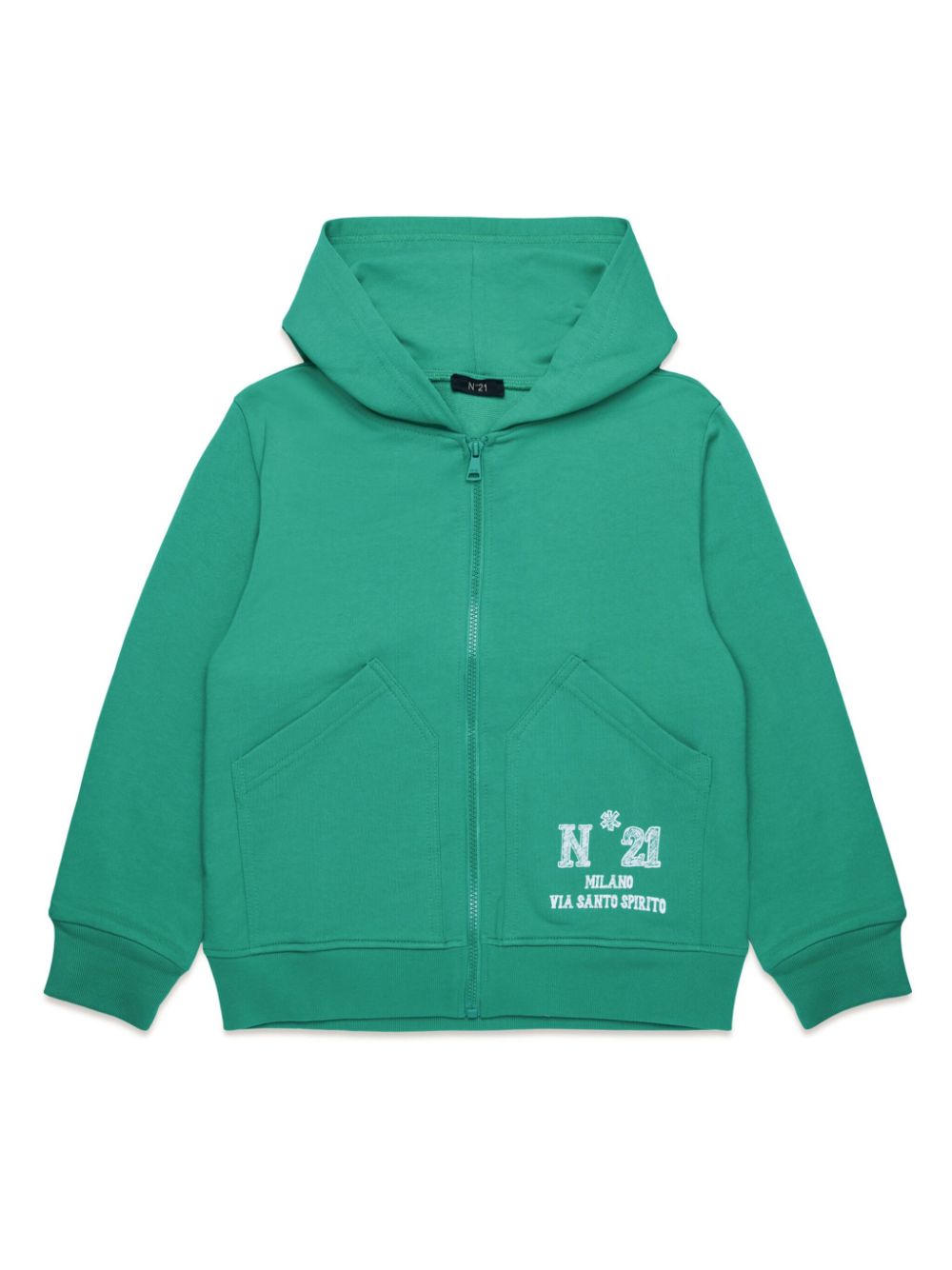 Nº21 Kids logo-print hooded sweatshirt - Green von Nº21 Kids