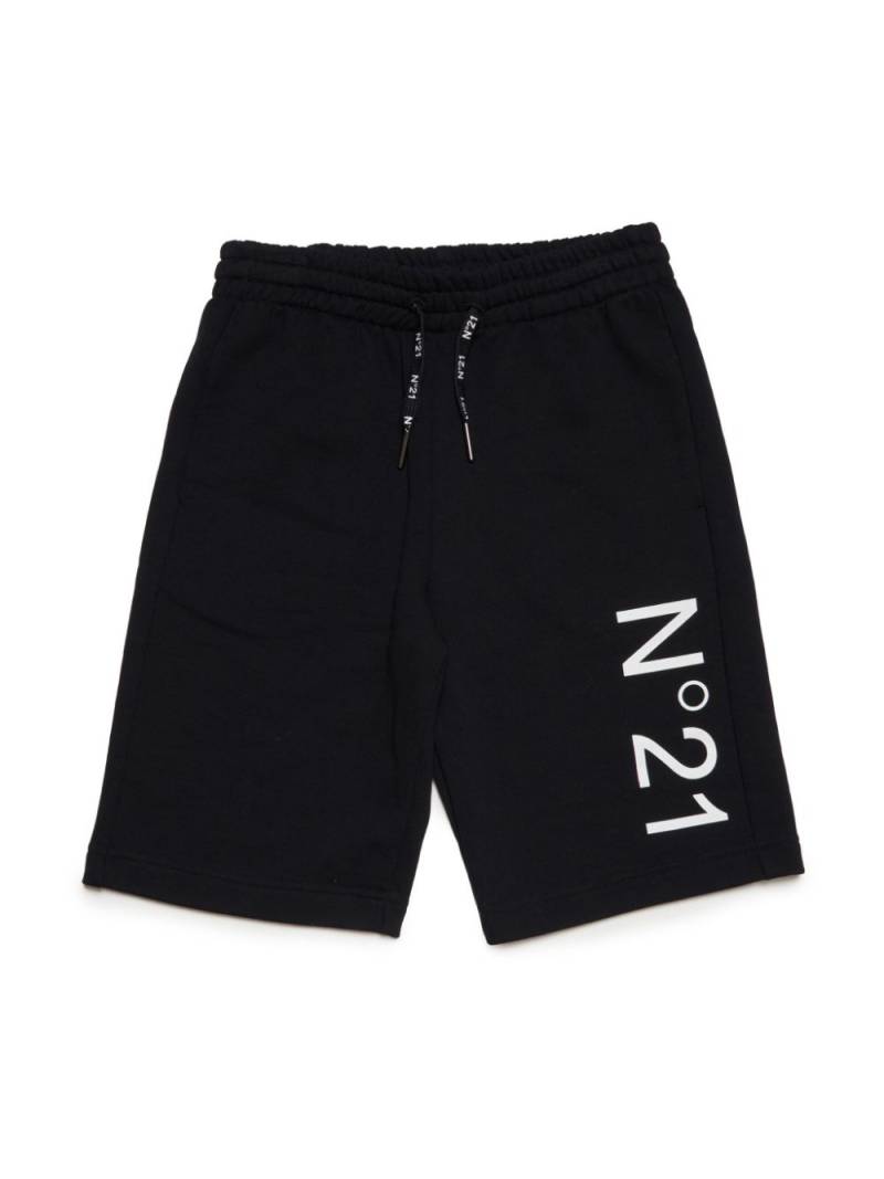 Nº21 Kids logo-print jogger shorts - Black von Nº21 Kids