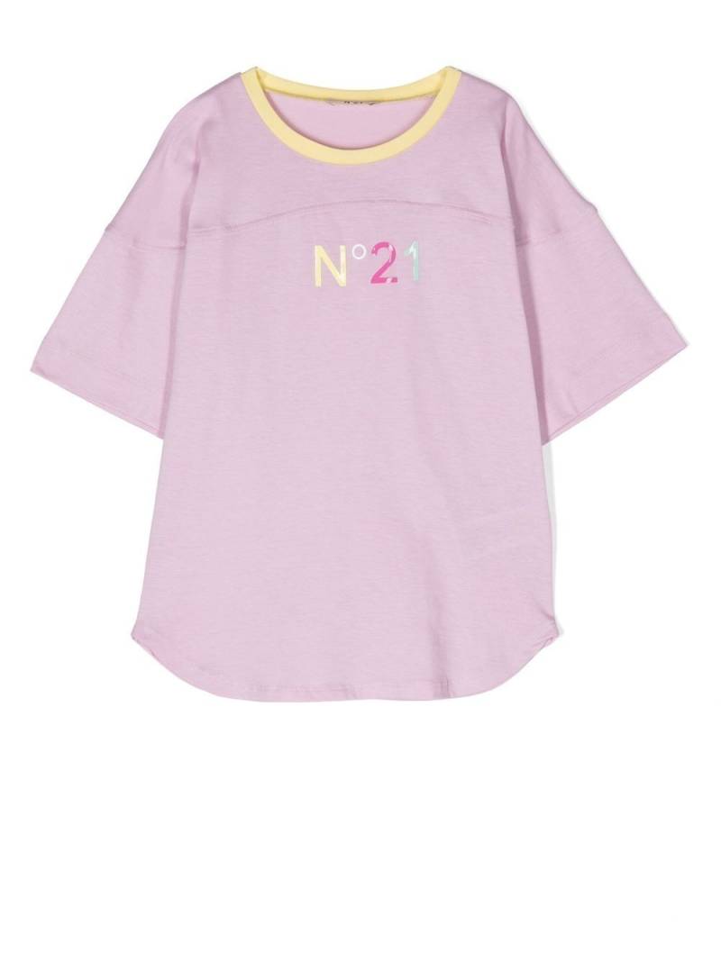 Nº21 Kids logo-print short-sleeved T-shirt - Pink von Nº21 Kids