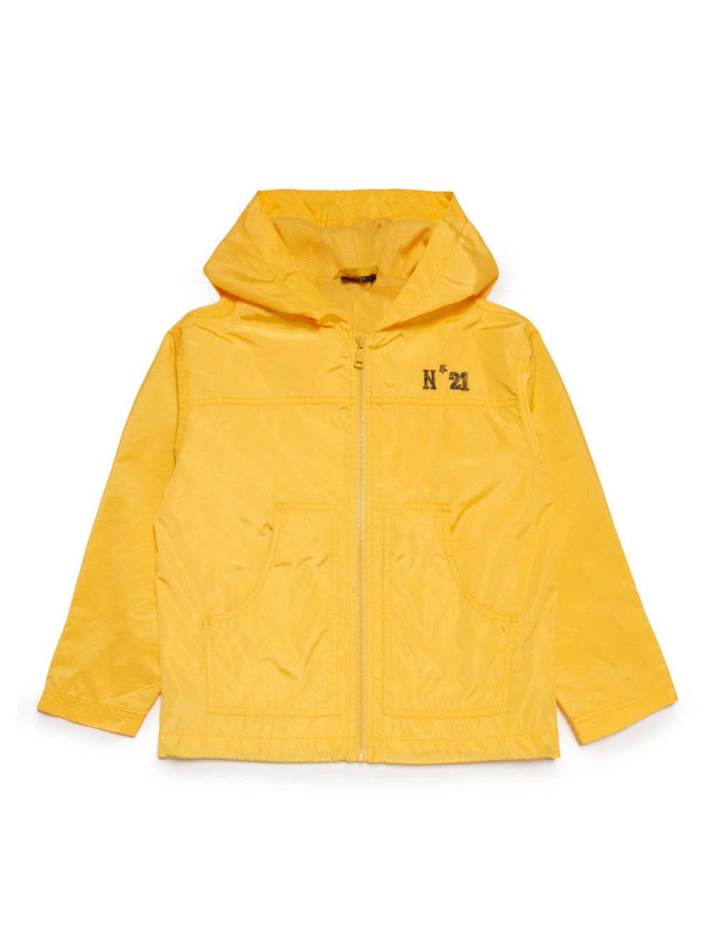 Nº21 Kids logo-print zip-up jacket - Yellow von Nº21 Kids