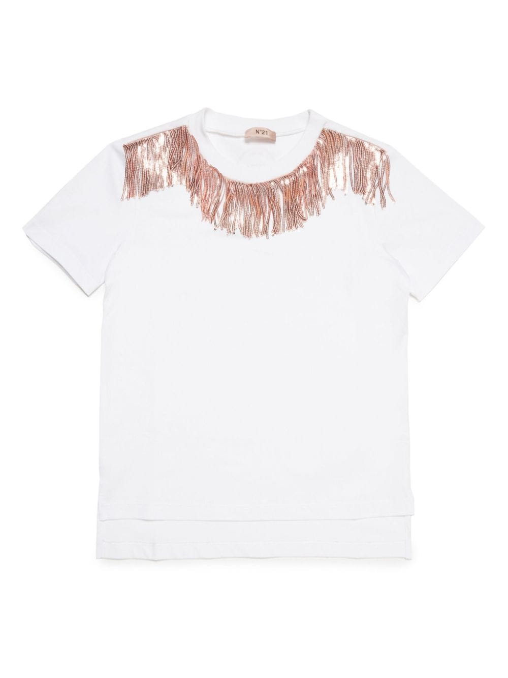 Nº21 Kids sequinned cotton T-shirt - White von Nº21 Kids