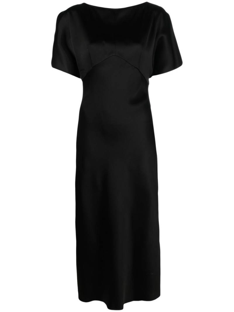 Nº21 boat-neck satin midi dress - Black von Nº21