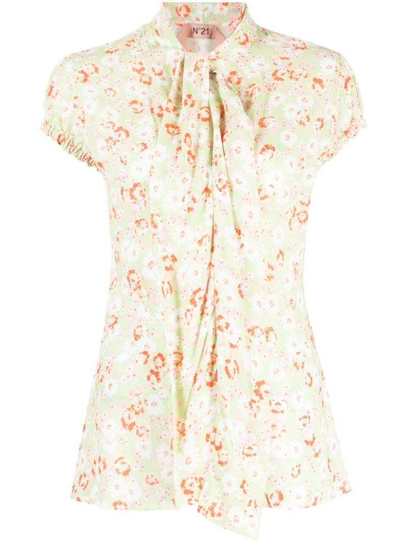 Nº21 floral-print tie-fastening shirt - Multicolour von Nº21