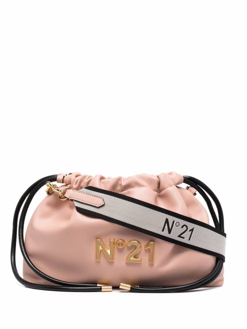 Nº21 logo-plaque drawstring clutch bag - Neutrals von Nº21