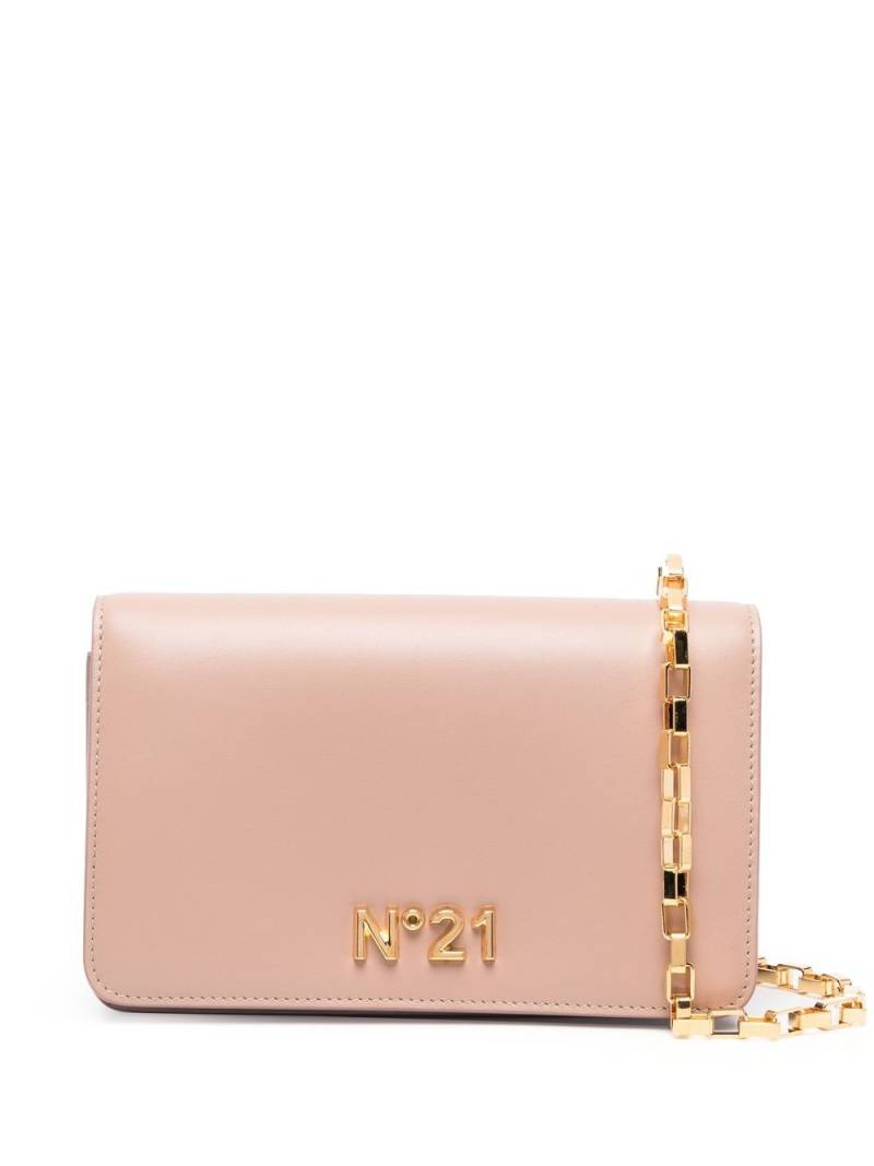 Nº21 logo-plaque leather bag - Neutrals von Nº21