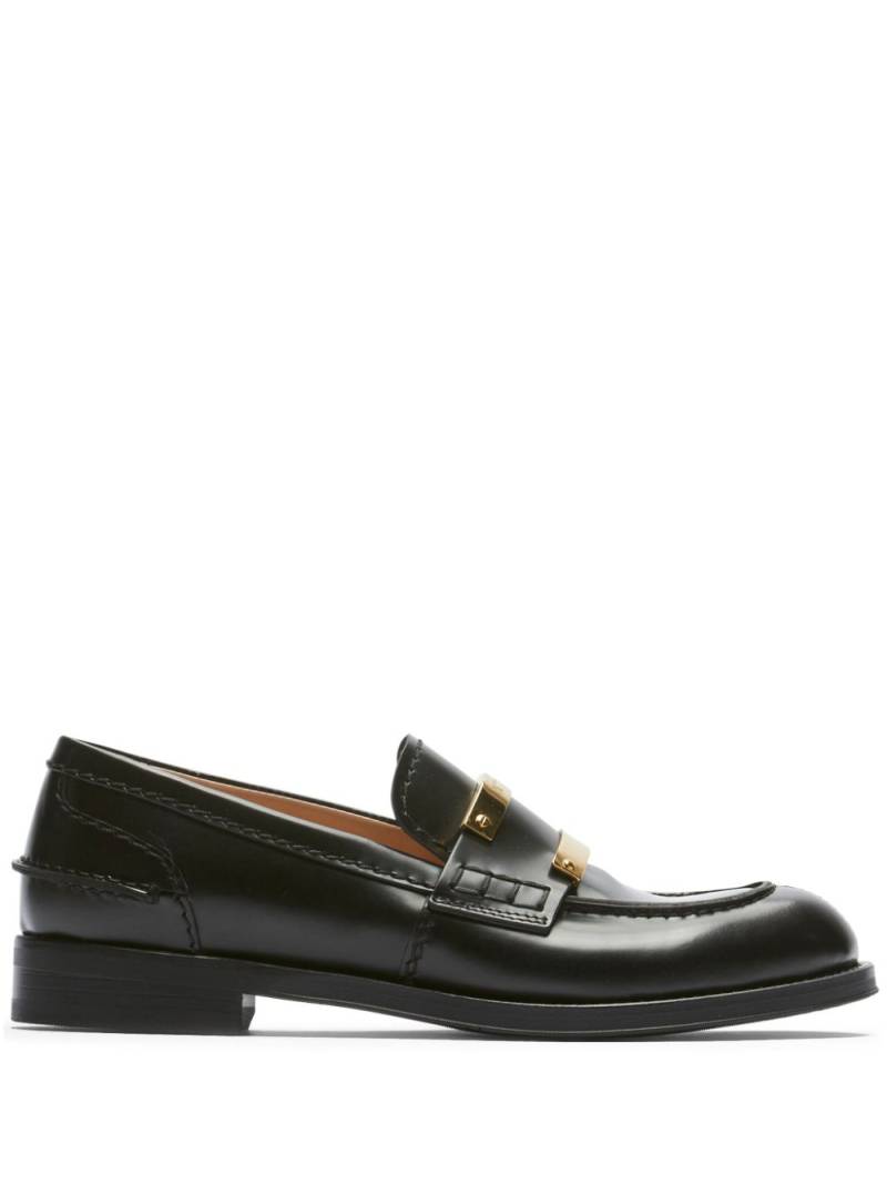 Nº21 logo-plaque panelled loafers - Black von Nº21