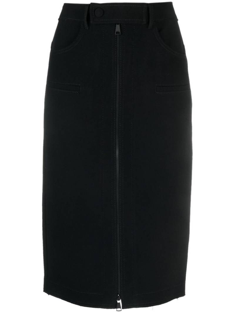 Nº21 mid-rise zip-up midi skirt - Black von Nº21