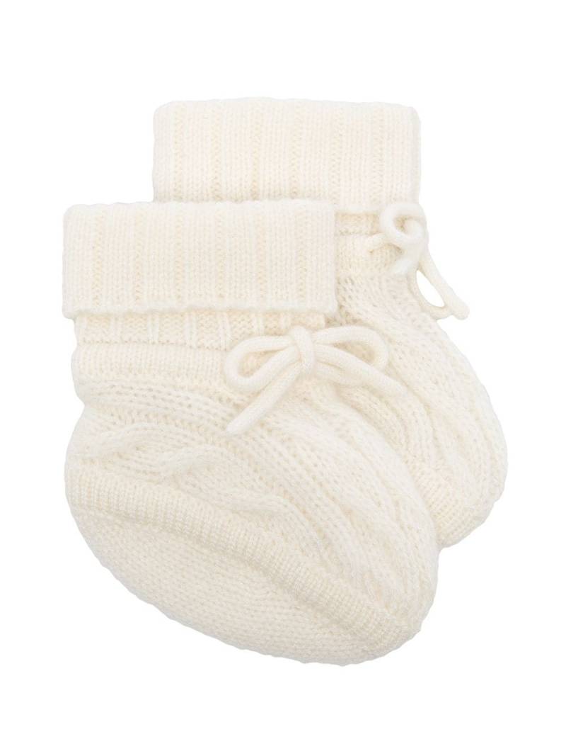 N.PEAL KIDS cable-knit booties - Blue von N.PEAL KIDS