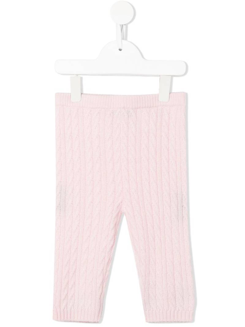 N.PEAL KIDS cable-knit leggings - Pink von N.PEAL KIDS