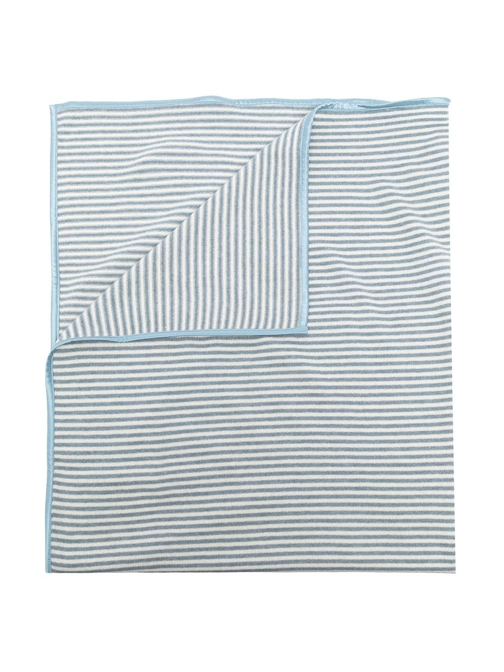 N.PEAL KIDS striped organic cashmere blanket - Blue von N.PEAL KIDS