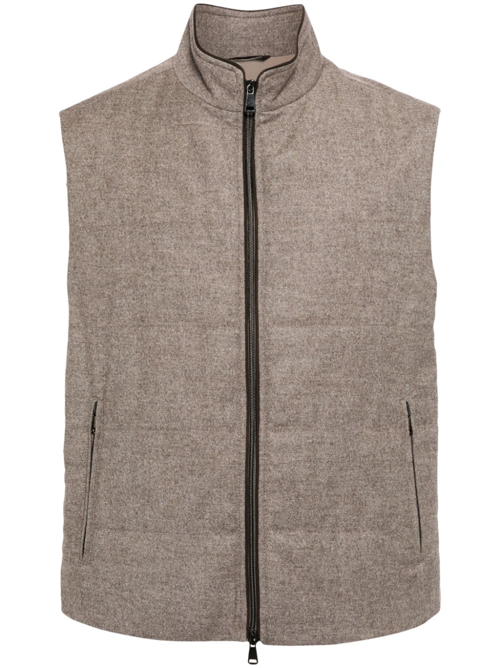 N.Peal Belgravia quilted wool gilet - Brown von N.Peal