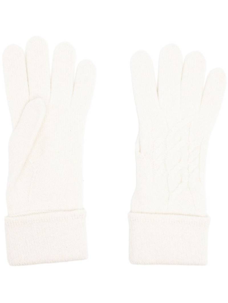 N.Peal Cable Gloves - Neutrals von N.Peal