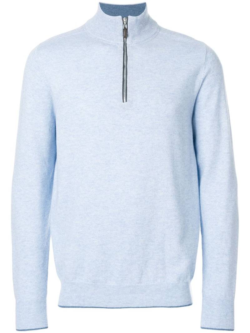 N.Peal Carnaby half zip sweater - Blue von N.Peal