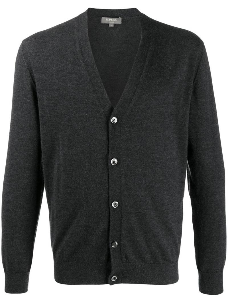 N.Peal Gents fine-knit cardigan - Grey von N.Peal