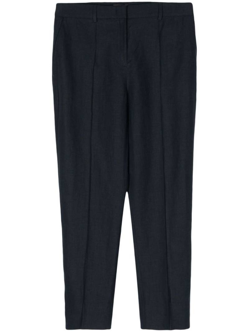 N.Peal Harper linen cropped trousers - Blue von N.Peal