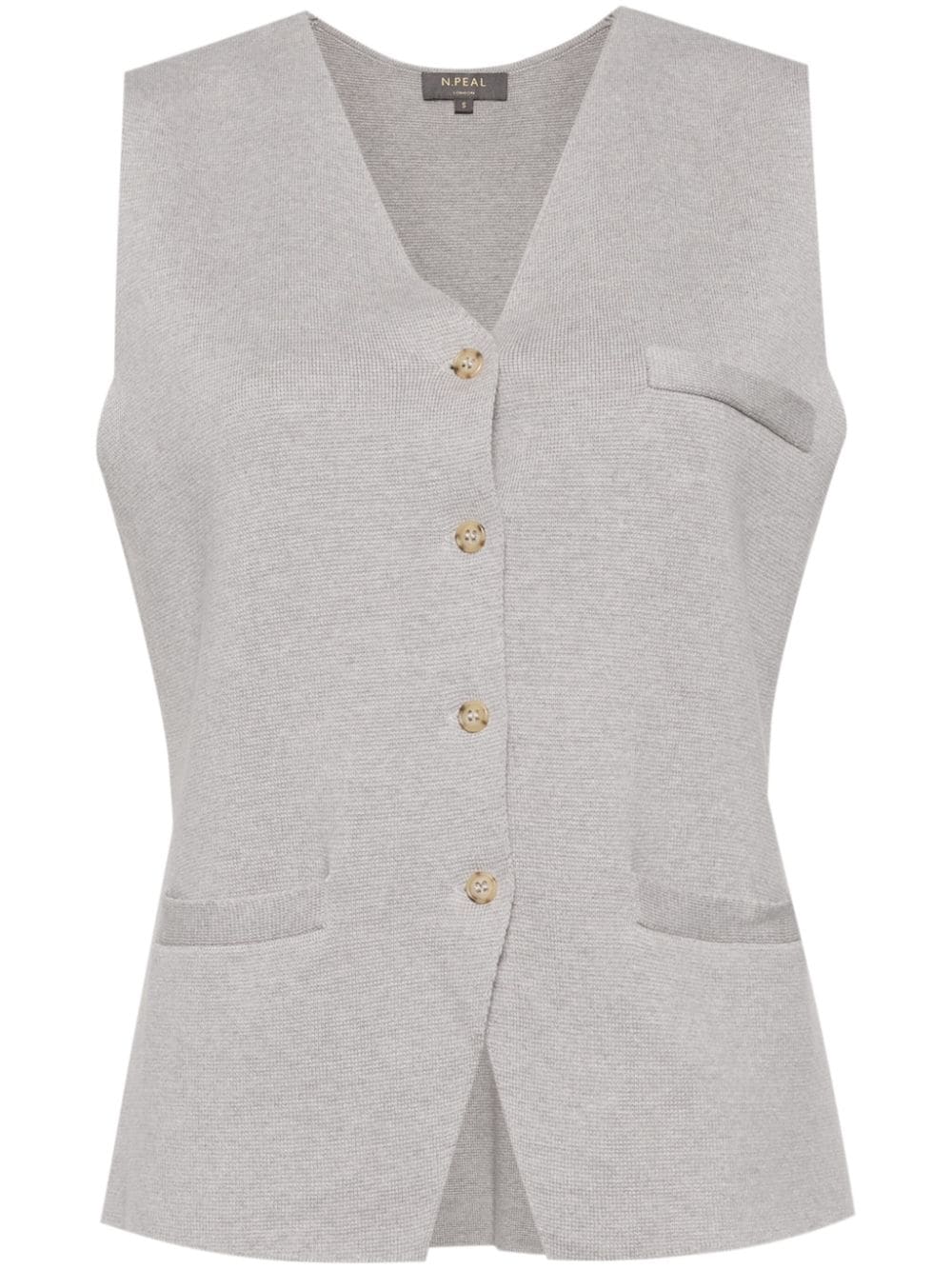 N.Peal Mila V-neck waistcoat - Grey von N.Peal