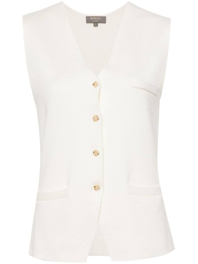 N.Peal Mila cotton-blend waistcoat - Neutrals von N.Peal