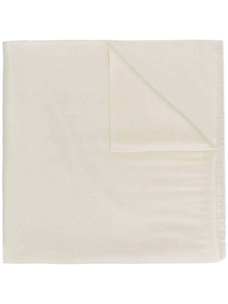 N.Peal Pashmina Stole scarf - White von N.Peal