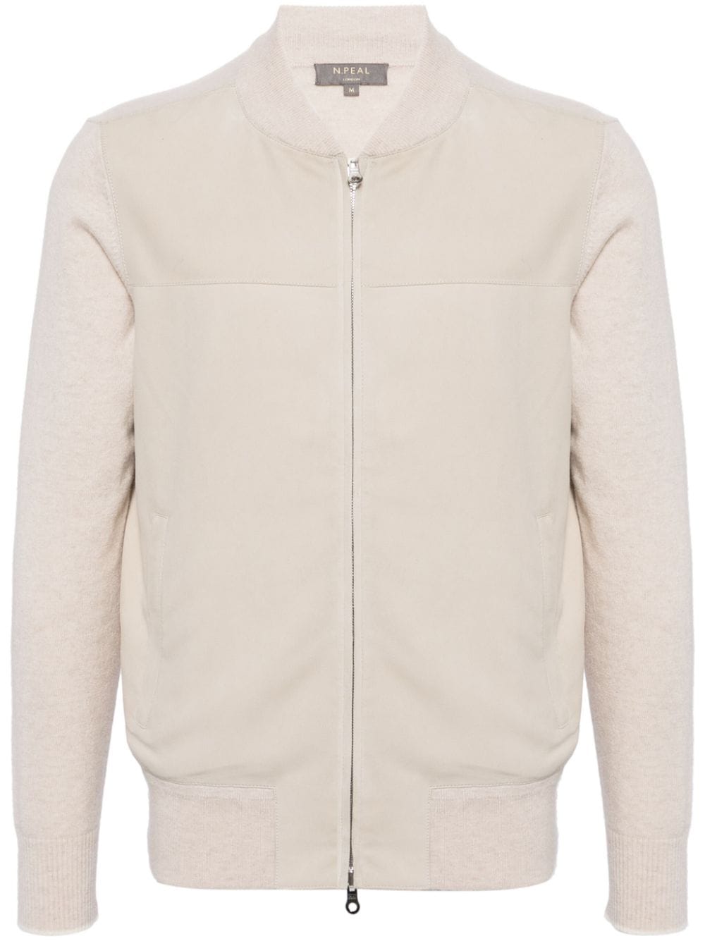 N.Peal Portland panelled bomber jacket - Neutrals von N.Peal