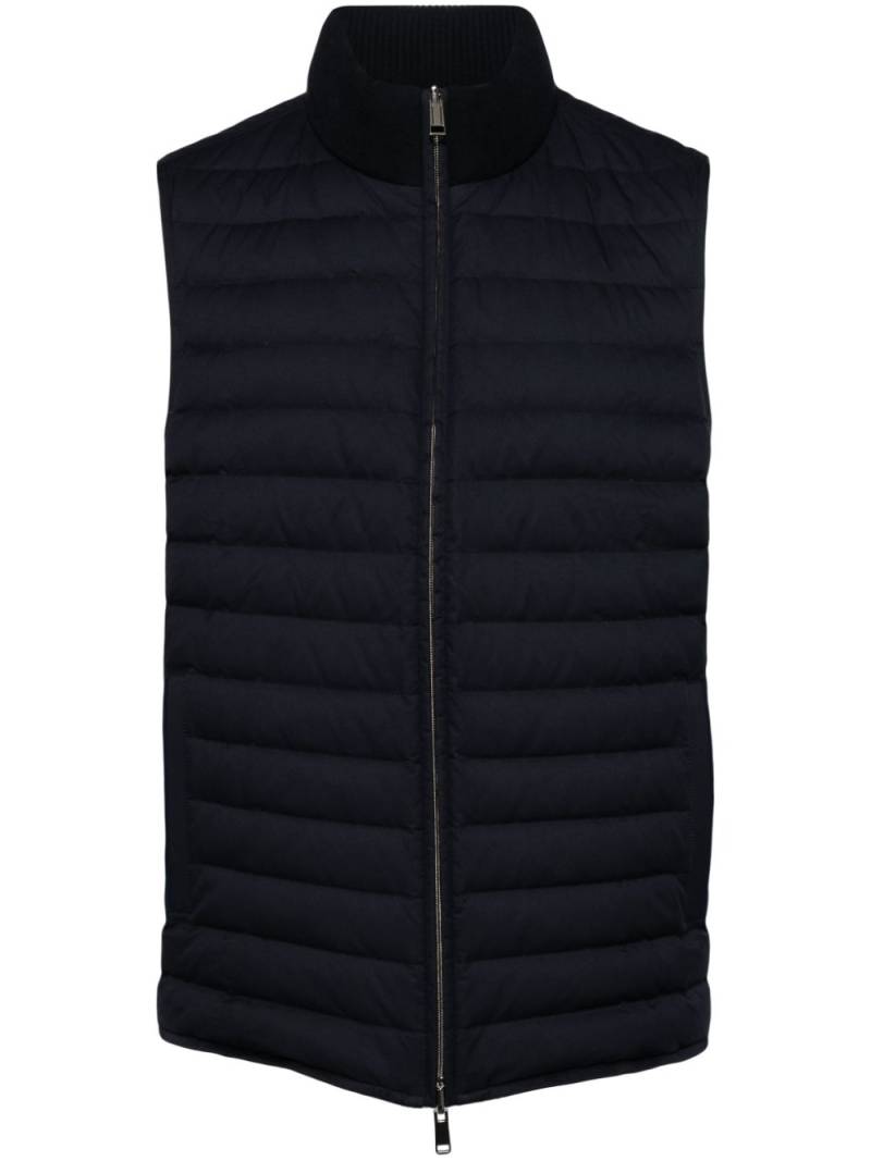 N.Peal Reversible cotton blend gilet - Blue von N.Peal