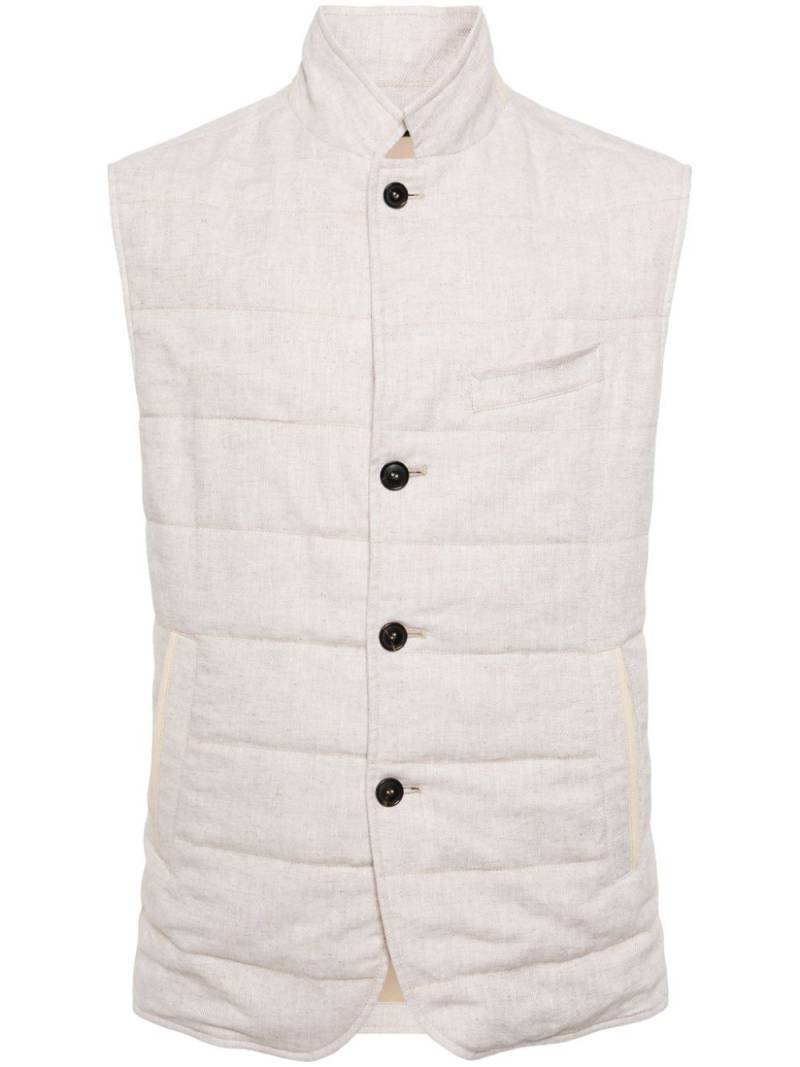 N.Peal Seville quilted gilet - Neutrals von N.Peal