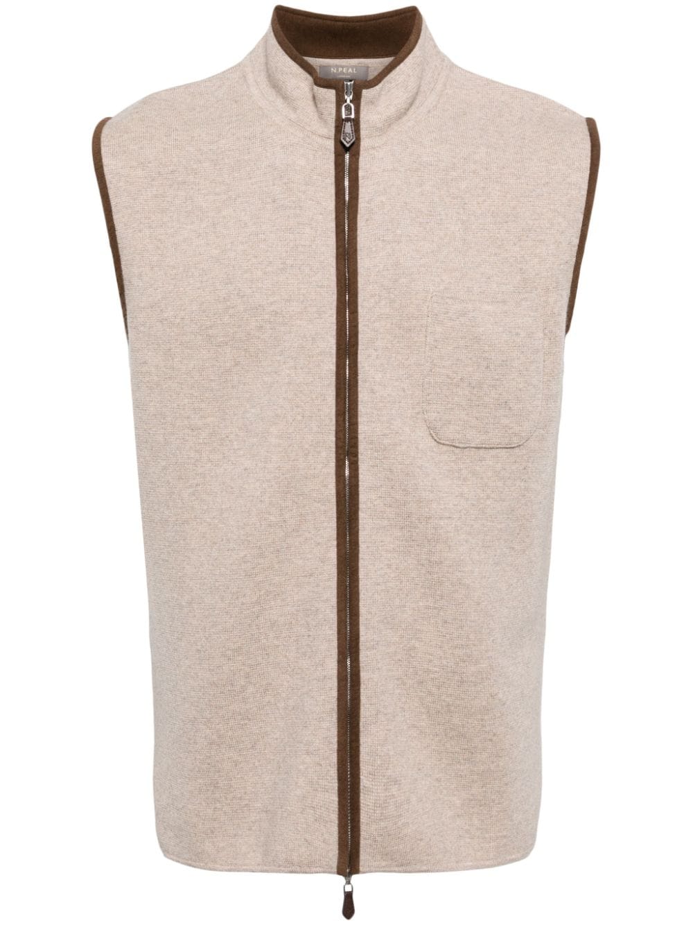 N.Peal Shaftsbury organic cashmere gilet - Neutrals von N.Peal