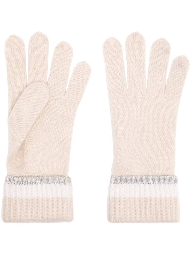 N.Peal Sparkle Cuff Gloves - Neutrals von N.Peal