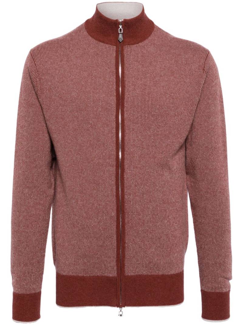 N.Peal The Carnaby zip-up cardigan - Red von N.Peal