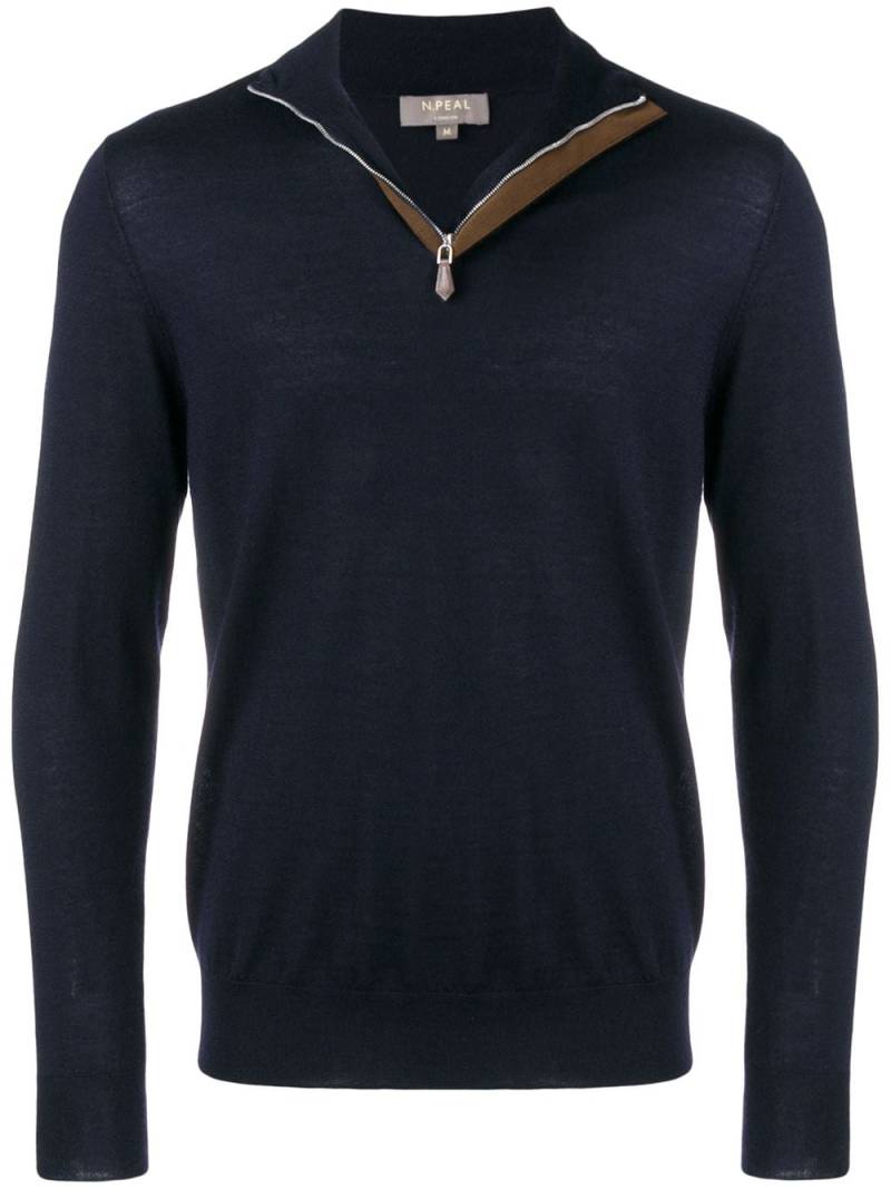 N.Peal The Regent half-zip jumper - Blue von N.Peal