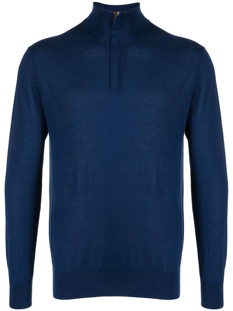 N.Peal The Regent half-zip sweater - Blue von N.Peal