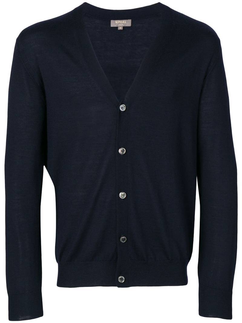 N.Peal V-neck cashmere-blend cardigan - Blue von N.Peal