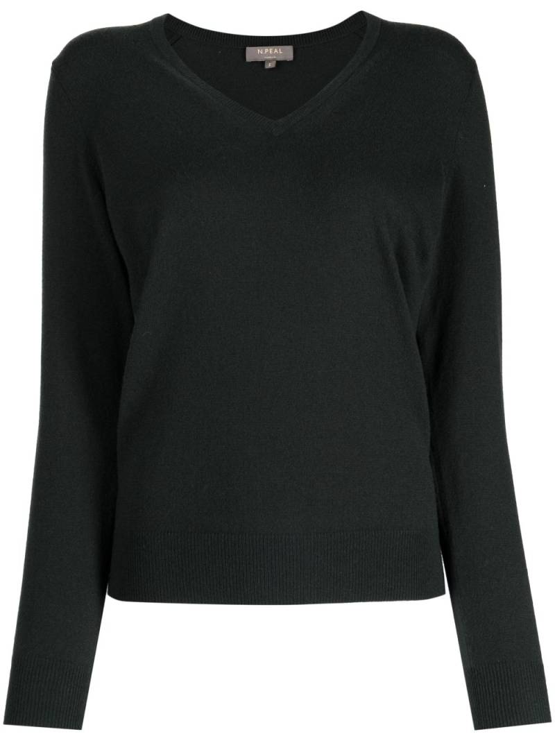 N.Peal V-neck cashmere jumper - Green von N.Peal