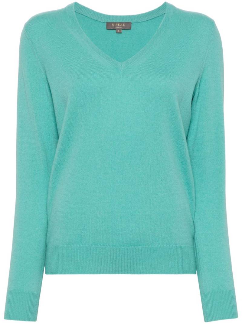 N.Peal V-neck cashmere jumper - Green von N.Peal