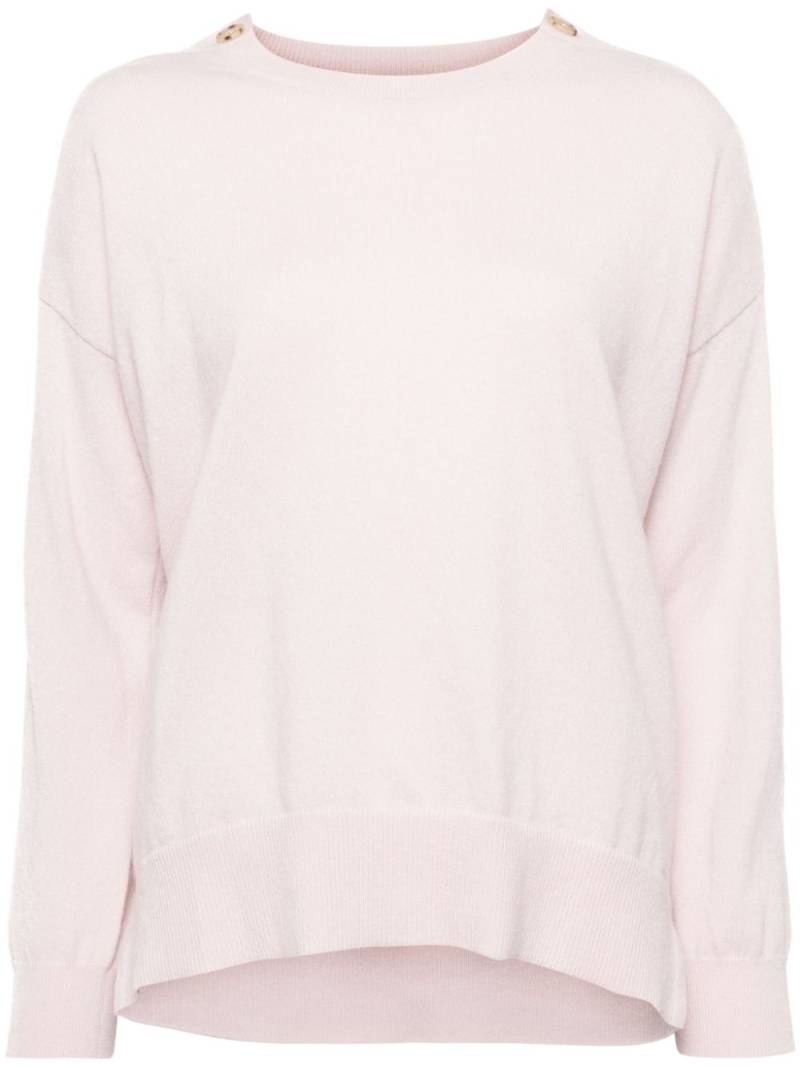 N.Peal button shoulder cashmere jumper - Pink von N.Peal