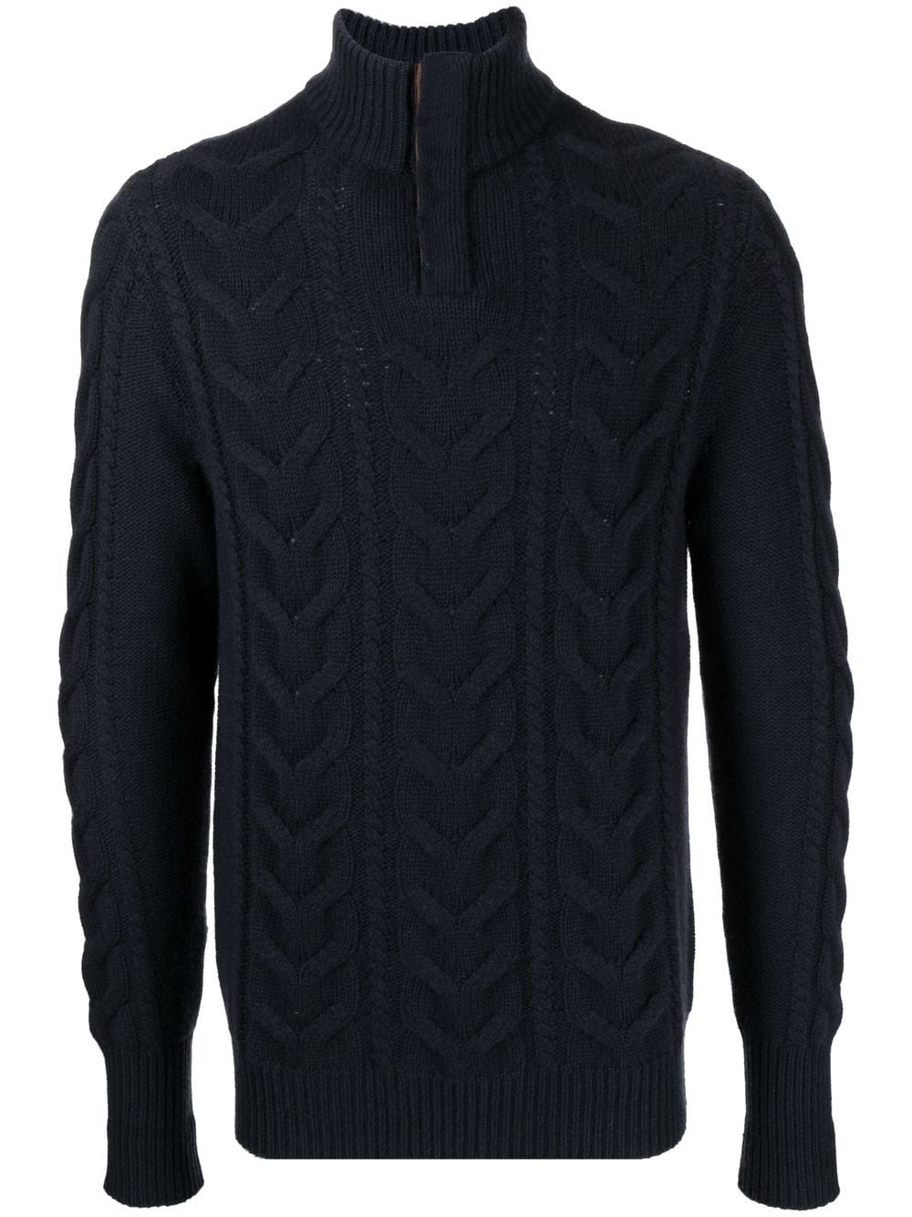 N.Peal buttoned chunky knit jumper - Blue von N.Peal