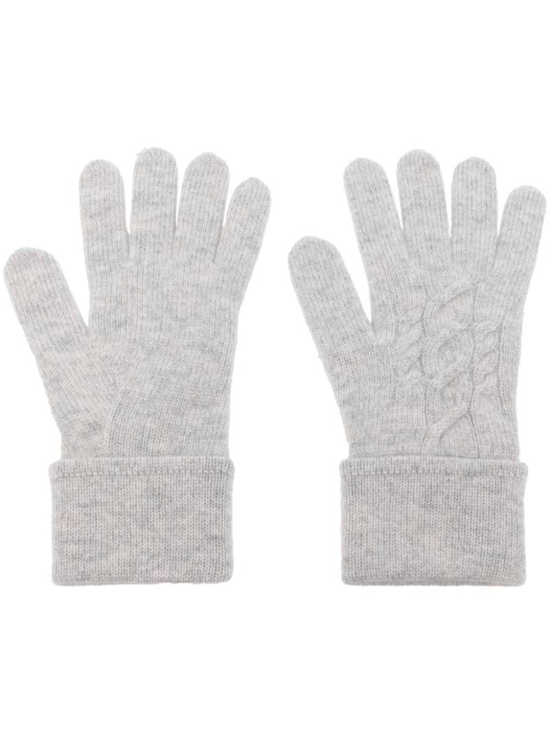 N.Peal cable gloves - Grey von N.Peal