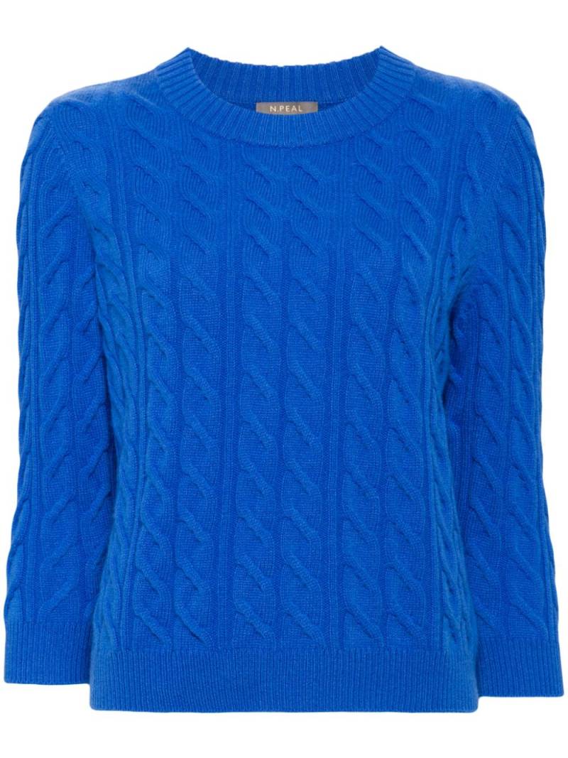 N.Peal cable-knit cashmere jumper - Blue von N.Peal