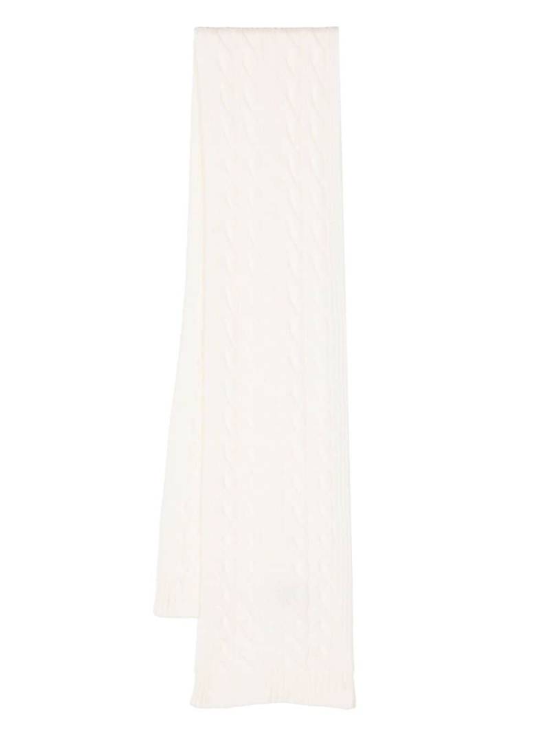 N.Peal cable-knit cashmere scarf - White von N.Peal