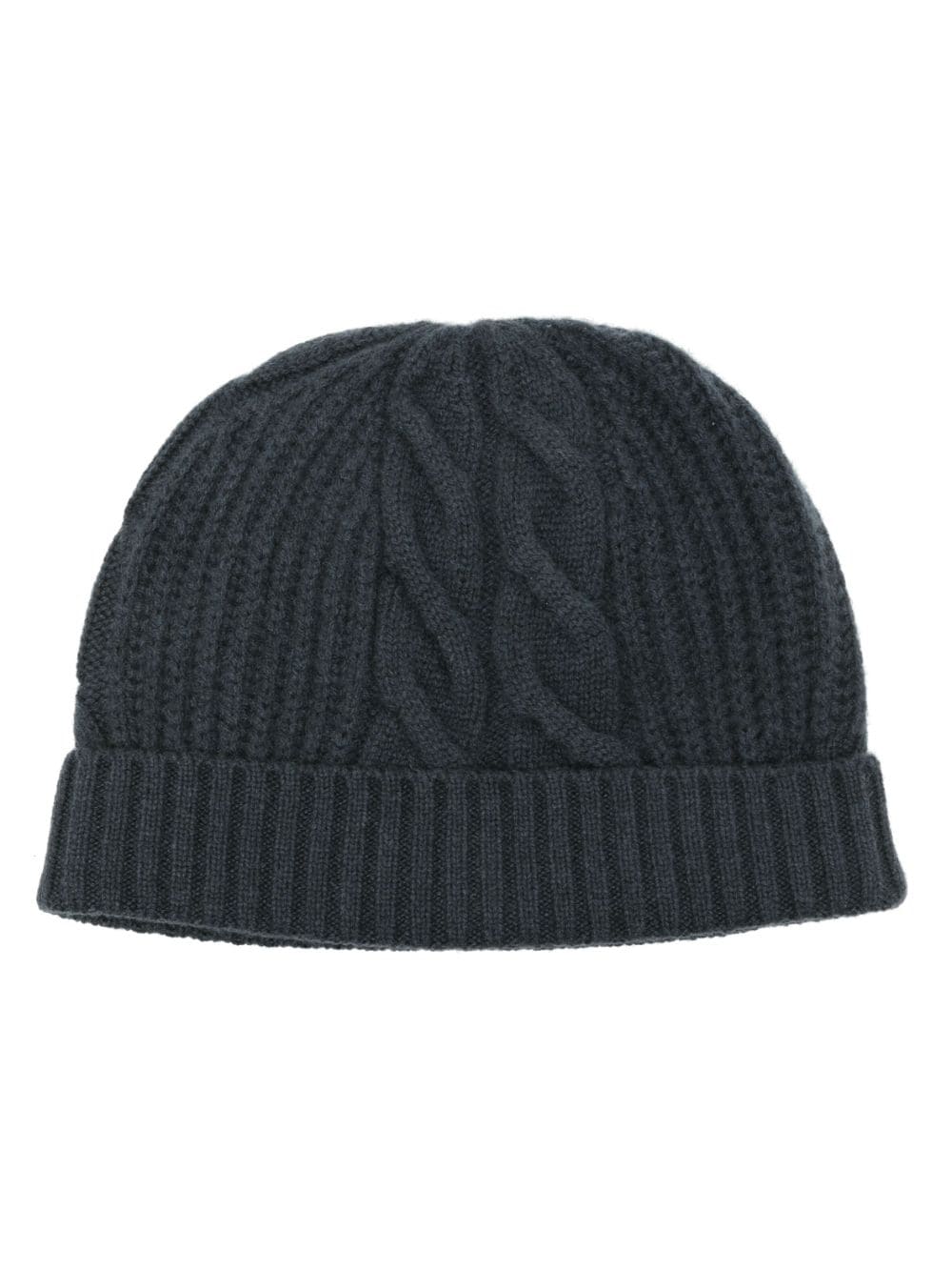 N.Peal cable-knit organic cashmere beanie - Blue von N.Peal