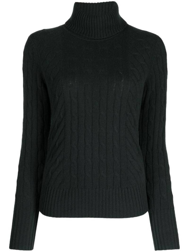 N.Peal cable-knit roll-neck cashmere jumper - Green von N.Peal